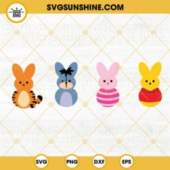 Winnie The Pooh Peeps SVG Bundle, Easter Peeps SVG, Disney Easter SVG PNG DXF EPS Digital Download