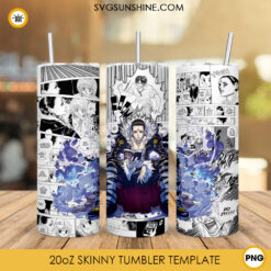 Chrollo Lucilfer 20oz Skinny Tumbler Wrap Design PNG, Hunter X Hunter Anime Tumbler PNG Digital Download