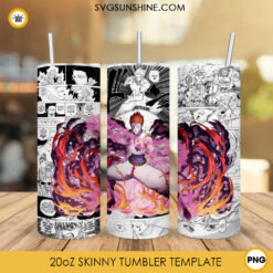 Hisoka 20oz Skinny Tumbler Wrap Design PNG, Hunter X Hunter Tumbler PNG Sublimation