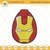 Iron Man Easter Egg Embroidery File, Superhero Easter Embroidery Design