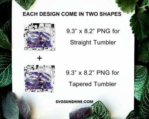 Nobunaga 20oz Skinny Tumbler Wrap Design PNG, Hunter X Hunter Tumbler PNG Digital Download