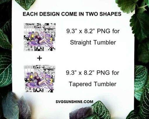 Pakunoda 20oz Skinny Tumbler Wrap Design PNG, Hunter X Hunter Tumbler PNG Digital Download
