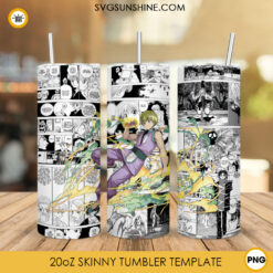 Shalnark 20oz Skinny Tumbler Wrap Design PNG, Hunter X Hunter Tumbler PNG Digital Download