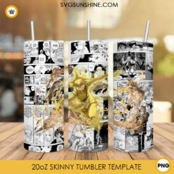 Shalnark Hunter X Hunter 20oz Skinny Tumbler Wrap Design PNG, Anime Blonde Boy Tumbler PNG Digital Download