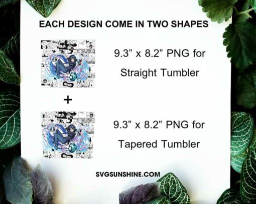Shizuku Murasaki 20oz Skinny Tumbler Wrap Design PNG, Hunter X Hunter Tumbler PNG Digital Download