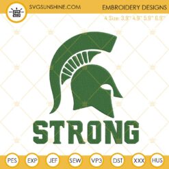 Spartan Strong Embroidery Designs, Michigan State University Machine Embroidery Files