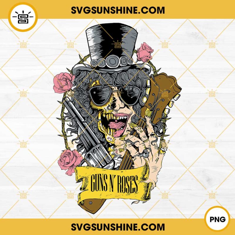 Guns N Roses SVG, Skull Axl Rose SVG PNG DXF EPS Cricut
