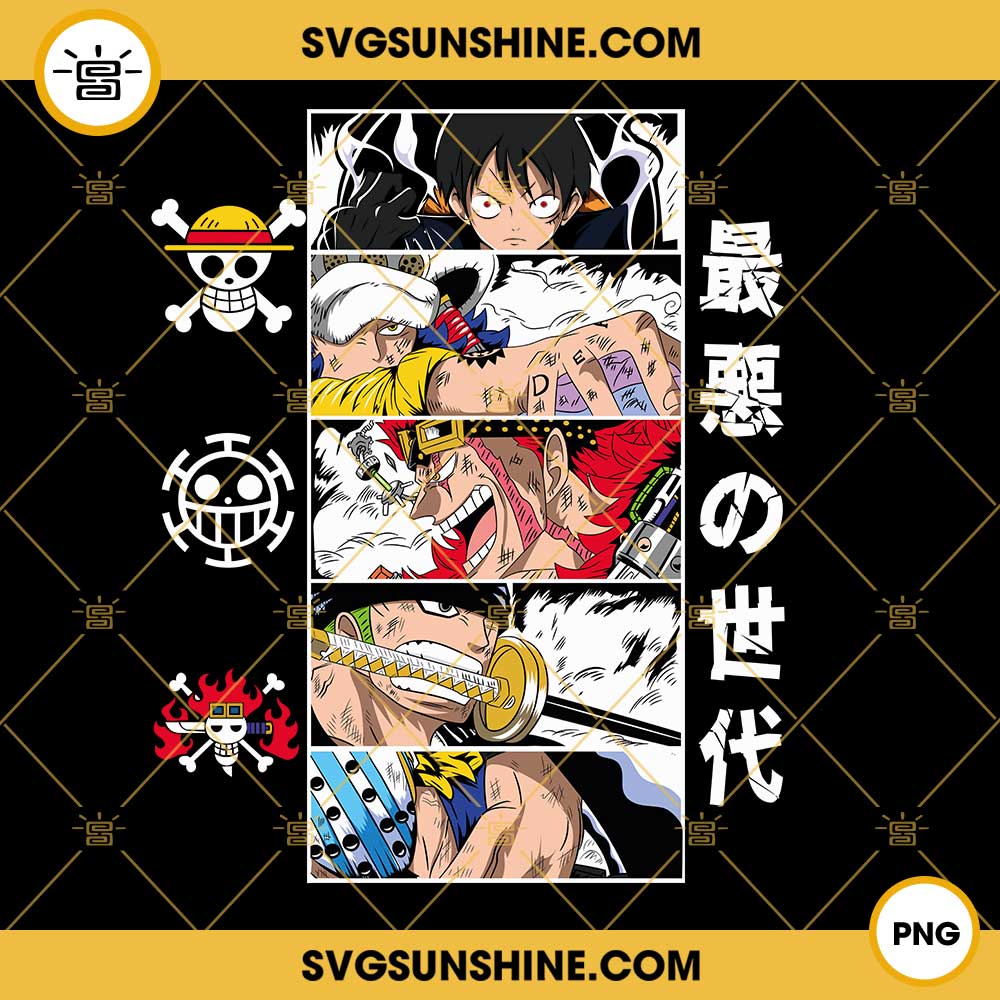 Nakama One Piece PNG, One Piece Sublimation transfer PNG, One