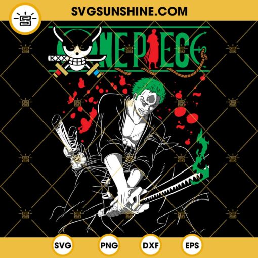 Zoro SVG, Pirate Hunter SVG, One Piece SVG PNG DXF EPS Download Files
