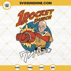 One Rocket Punch SVG, Saitama SVG, One Punch Man Anime SVG PNG DXF EPS