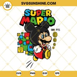 Super Mario Mickey Ears SVG, Mario Bros SVG, Video Game SVG PNG DXF EPS