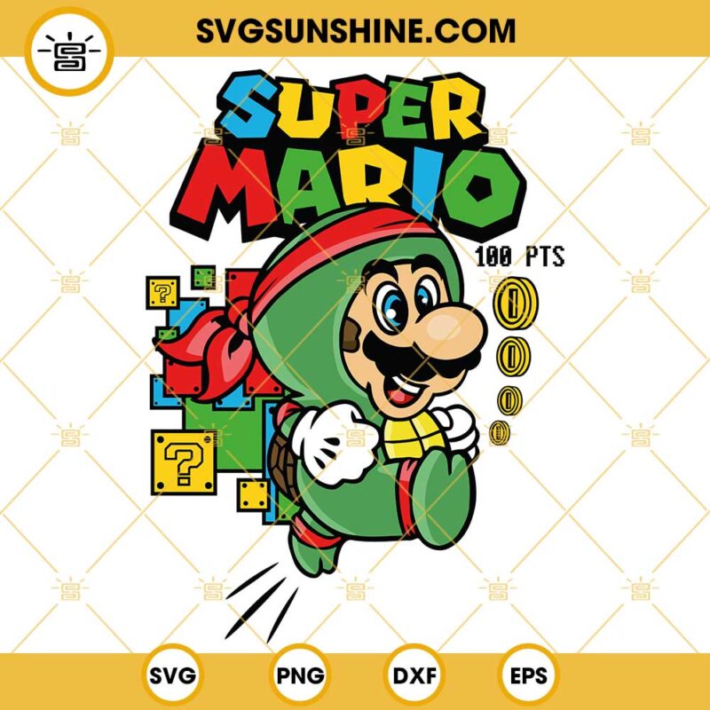 Super Mario Ninja Turtles SVG, Funny Mario SVG, Nintendo Game SVG PNG ...