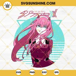 Zero Two SVG, Darling In The Franxx SVG PNG DXF EPS For Cricut Silhouette Cameo