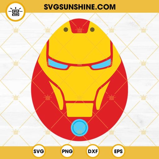 Iron Man Easter Egg SVG, Avengers Hero Easter SVG, Marvel Comics Hero Easter SVG PNG DXF EPS