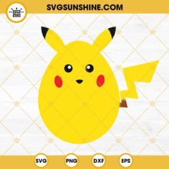 Pikachu Easter Egg SVG, Pokemon Easter Egg SVG, Happy Easter Day SVG PNG DXF EPS Cricut Download