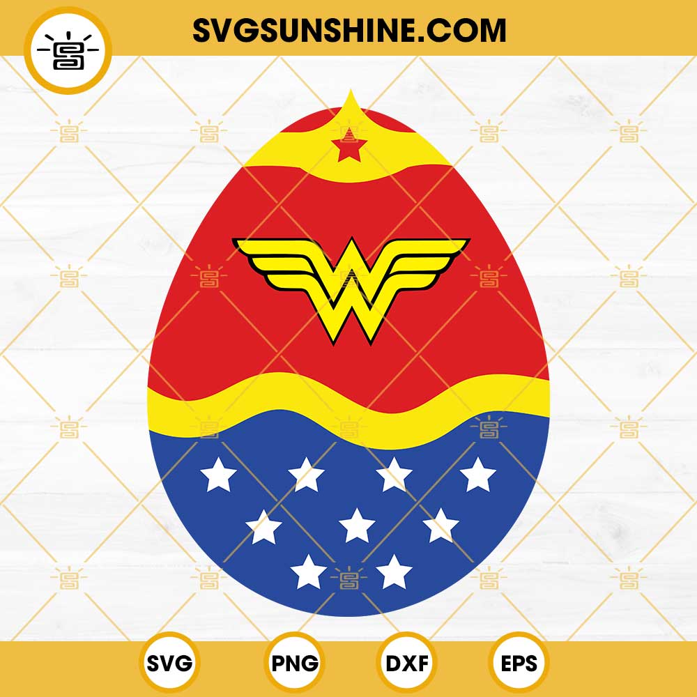 Wonder Woman Easter Egg SVG, DC Super Hero Girls Easter SVG, Happy ...