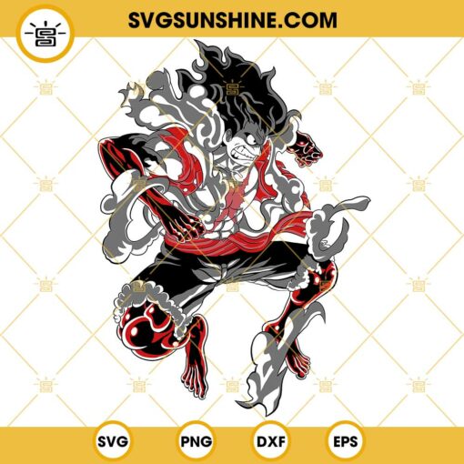 Luffy Gear Fourth SVG, One Piece SVG PNG DXF EPS Cricut Silhouette