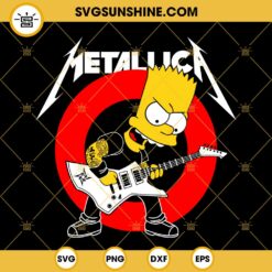 Bart Simpson Metallica SVG, Bart Simpson SVG PNG DXF EPS Cricut