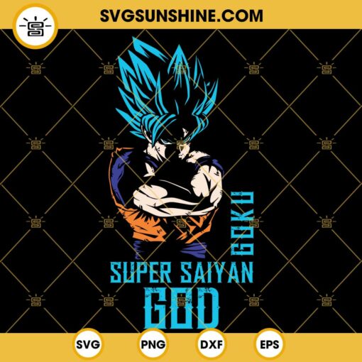 Goku Saiyan God SVG, Dragon Ball SVG PNG DXF EPS Cricut