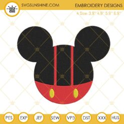 Disney Mickey Head Design For Embroidery Machine
