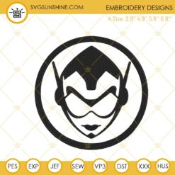 The Wasp Logo Machine Embroidery Design, Avengers Superhero Embroidery File