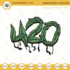 420 Dripping Marijuana Leaves Embroidery Designs, Stoner Embroidery Files