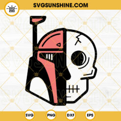 Boba Fett Helmet Skull SVG, The Mandalorian SVG, Star Wars SVG PNG DXF EPS