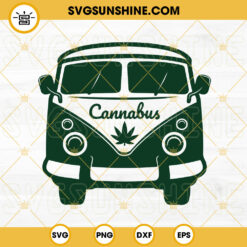 Cannabus SVG, Hippie Van Marijuana SVG, Stoner SVG, Smoking Weed SVG PNG DXF EPS