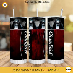 Chapstick The Nun 20oz Skinny Tumbler Wrap PNG, Demon Nun Valak Tumbler Template Designs