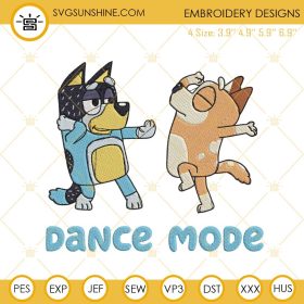 Chilli Heeler And Bandit Heeler Dance Mode Embroidery Designs, Bluey ...