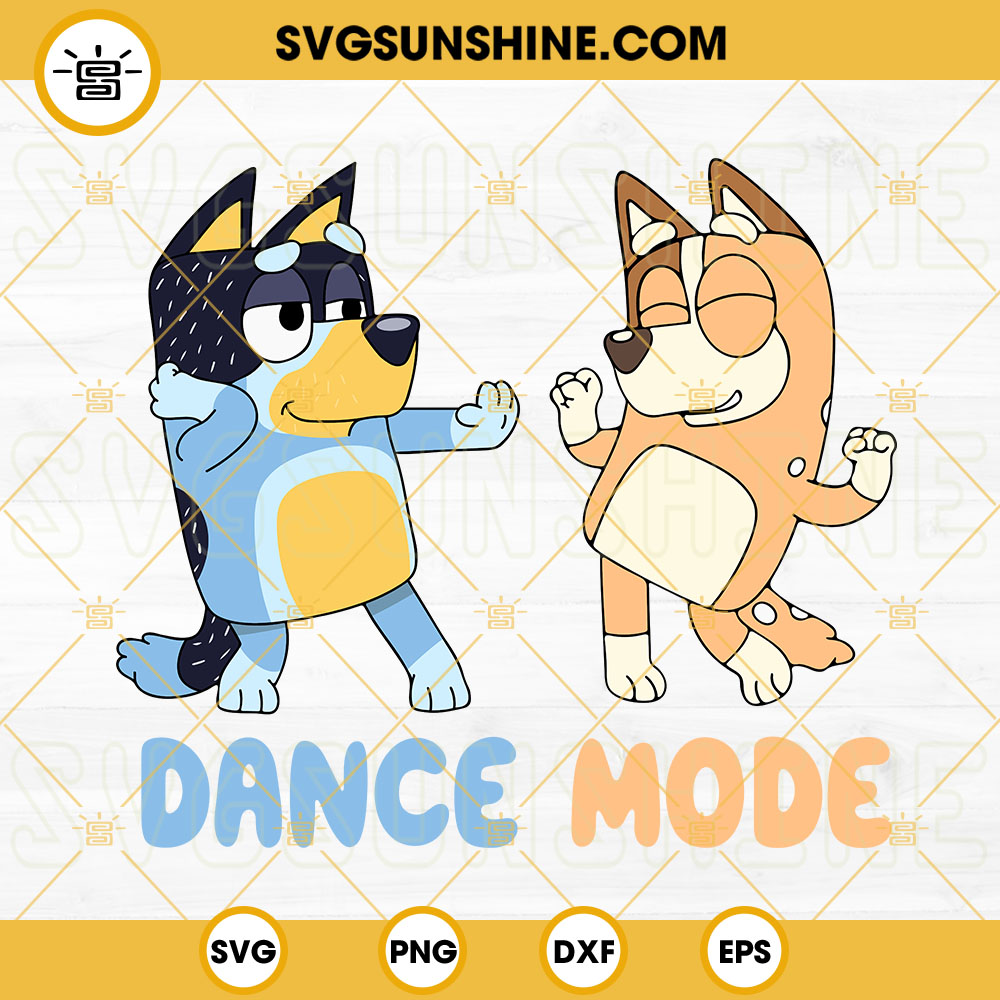 Bluey And Bingo Dance Mode Svg, Bluey Birthday Svg, Bluey Ch🙌 Explore o ...