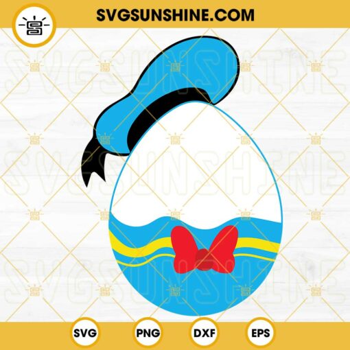 Donald Duck Easter Egg SVG, Cute Easter SVG, Disney Friends Easter SVG PNG DXF EPS