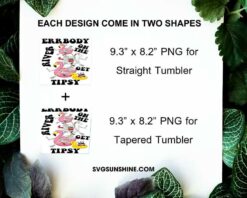 Everybody On The River Get Tipsy 20oz Skinny Tumbler Wrap PNG, Skeleton Flamingo Float Straight And Tapered Tumbler Template PNG