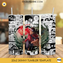 Hashirama Naruto 20oz Skinny Tumbler Wrap PNG, Anime Tumbler Template Design PNG Sublimation