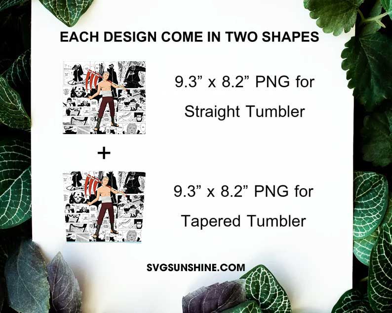 Hidan 20oz Skinny Tumbler Wrap PNG, Naruto Tumbler Template Design PNG