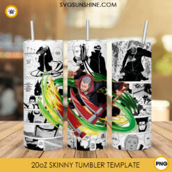 Hidan 20oz Tumbler Wrap PNG, Naruto Shippuden Tumbler Template Design PNG