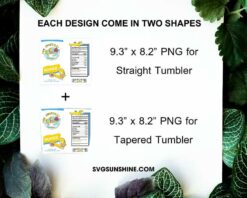 Homer Simpson Nutrition Facts 20oz Skinny Tumbler Wrap PNG, The Simpson Family Dad Straight And Tapered Tumbler Template PNG