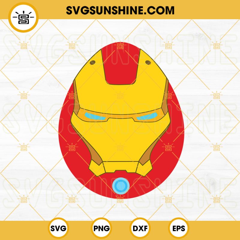 Iron Man Easter Egg SVG, Super Hero Easter SVG, Tony Stark Easter SVG