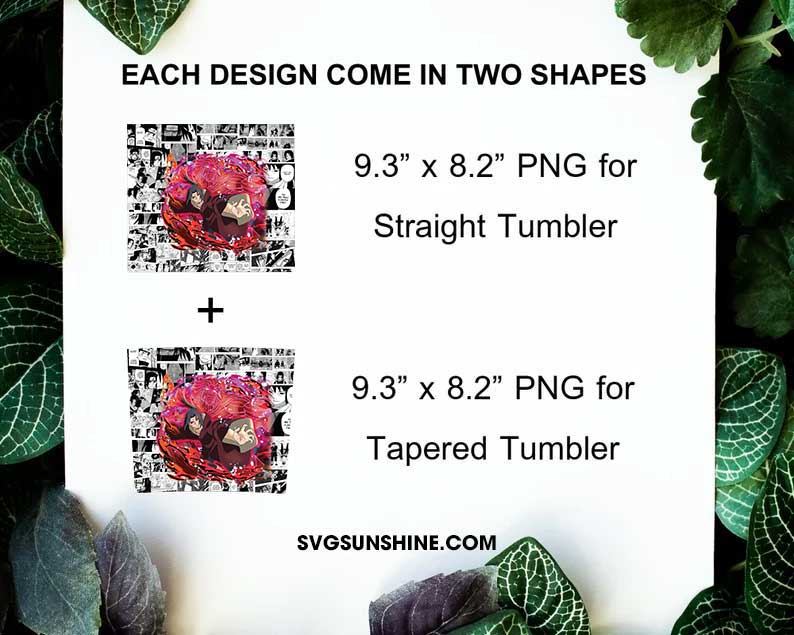 Itachi Susanoo 20oz Tumbler Wrap PNG, Akatsuki Member Tumbler Template PNG Sublimation Design
