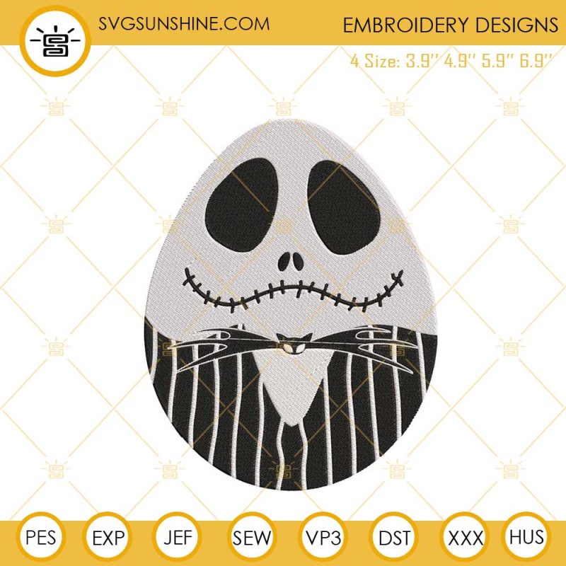 Jack Skellington Easter Egg Embroidery Designs, Nightmare Before