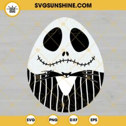 Jack Skellington Easter Egg SVG, Nightmare Before Christmas Easter SVG, Funny Easter SVG PNG DXF EPS