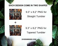Jason Voorhees 20oz Skinny Tumbler Wrap PNG, Friday The 13th Tumbler Template PNG