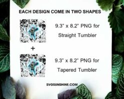 Kakashi Hatake Sharingan 20oz Tumbler Wrap PNG, Naruto Anime Character Tumbler Template PNG