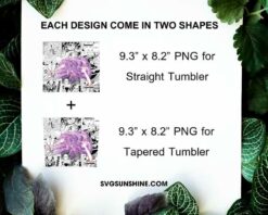 Kurama 20oz Skinny Tumbler Wrap PNG, Naruto Tumbler Template Design PNG