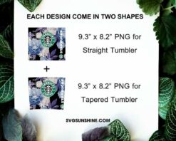 Lavender Flower Starbucks 20oz Skinny Tumbler Wrap Template PNG Print Design
