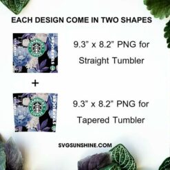 Lavender Flower Starbucks 20oz Skinny Tumbler Wrap Template PNG Print Design