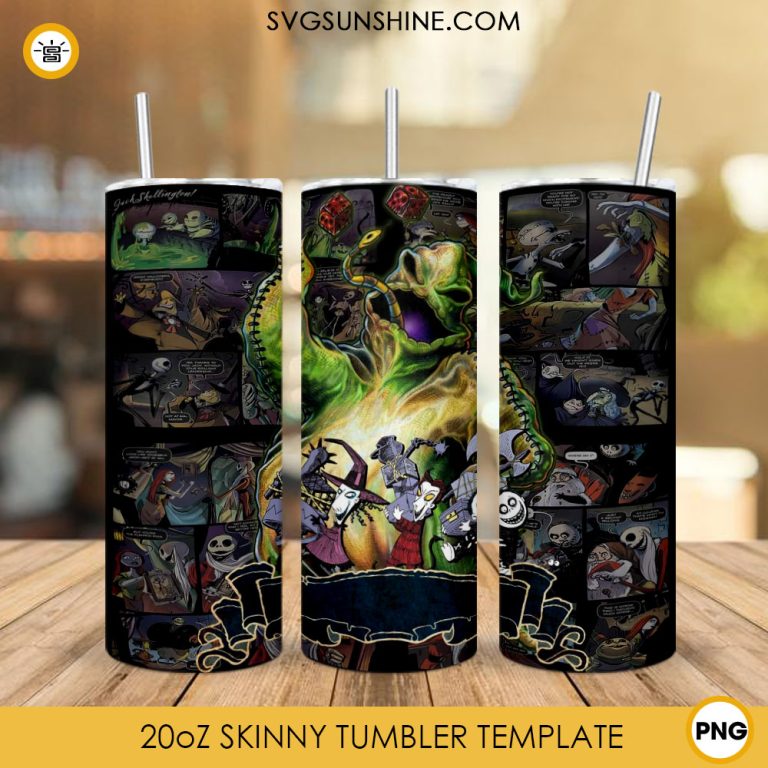 Lock Shock And Barrel Oogie Boogie 20oz Skinny Tumbler Wrap PNG