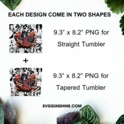 Madara Uchiha 20oz Skinny Tumbler Wrap PNG, Naruto Tumbler Template Design PNG
