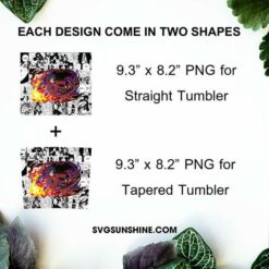 Madara Uchiha Sharingan 20oz Skinny Tumbler Wrap PNG, Naruto Shippuden Tumbler Template PNG Design