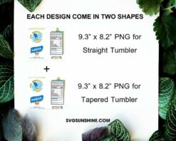 Marge Simpson Nutrition Facts 20oz Skinny Tumbler Wrap PNG, The Simpsons Straight And Tapered Tumbler Template PNG